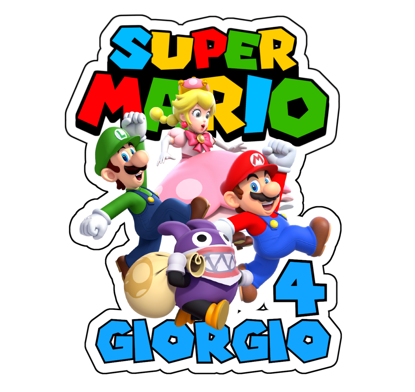 Sagoma polistirolo centrotavola Super Mario festa tema