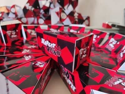 12 scatoline gadget caramelle bomboniere forma fetta di torta scenografica Harley Quinn