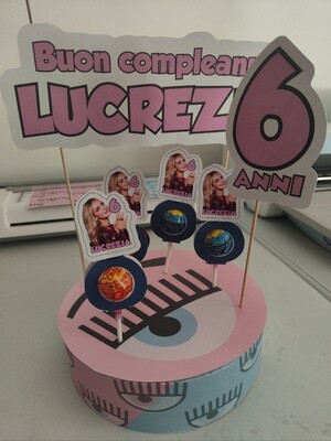 Base polistirolo personalizza torta lecca lecca chupa chups chiara ferragni