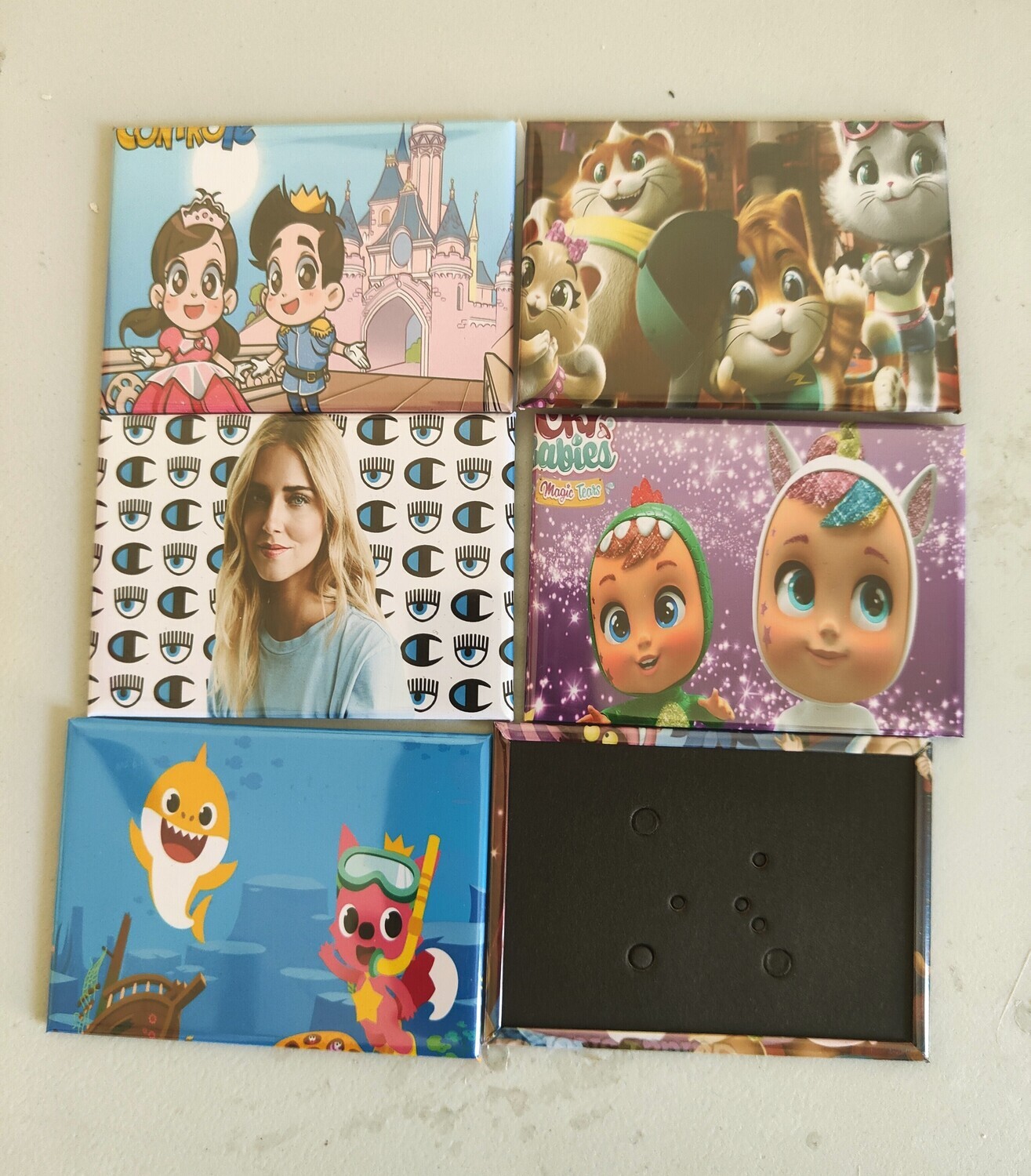 4 Magneti Calamite frigo grande rettangolare  personalizzabile