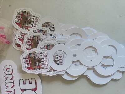 Base polistirolo personalizza torta lecca lecca chupa chups lol surprise