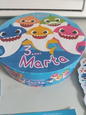 Base polistirolo personalizza torta lecca lecca chupa chups  baby shark