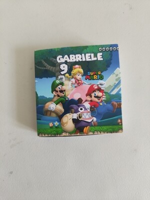 Scatoline adesivi Nutellina personalizzata Super Mario Bros