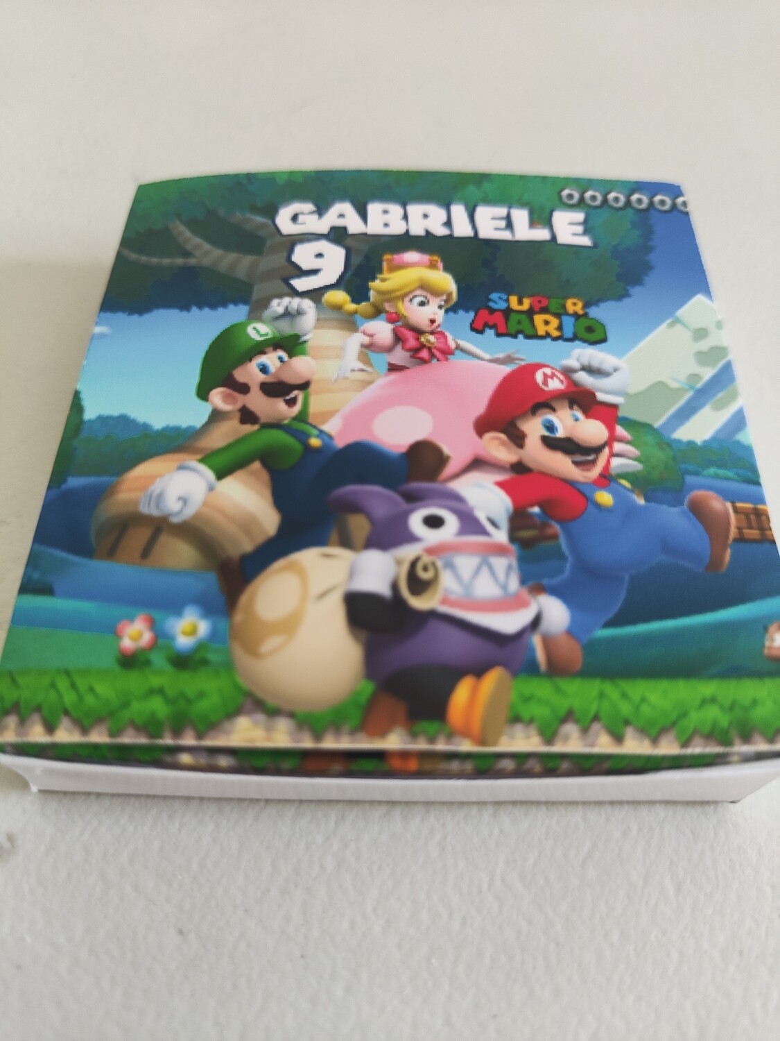 10 Scatoline e adesivi Nutellina Super Mario festa personalizzata