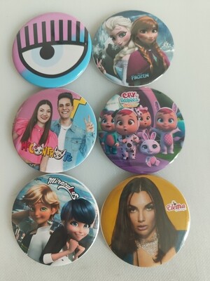 6 specchietti grandi 7,8cm gadget personalizzabile per femminuccia