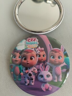 6 specchietti grandi 7,8cm gadget personalizzabile per femminucce