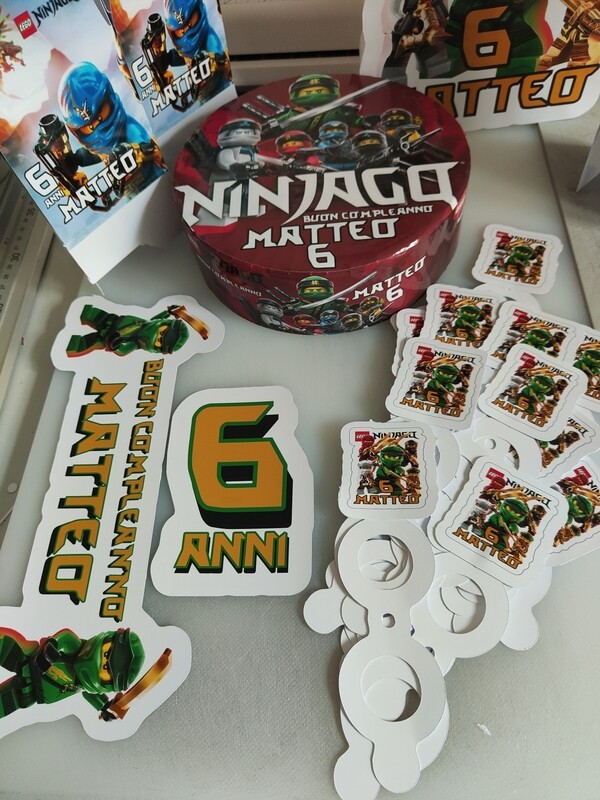 Base polistirolo personalizza torta lecca lecca chupa chups ninjago