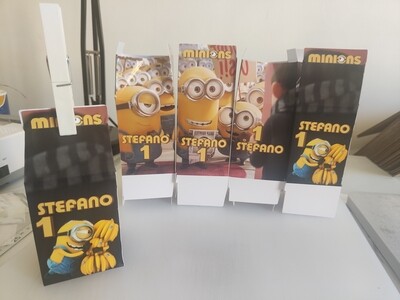 Scatola Minions personalizza porta merenda 1/2 Happy Meal