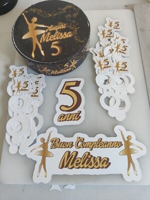 Base polistirolo personalizza torta lecca lecca chupa chups ballerina danza classica