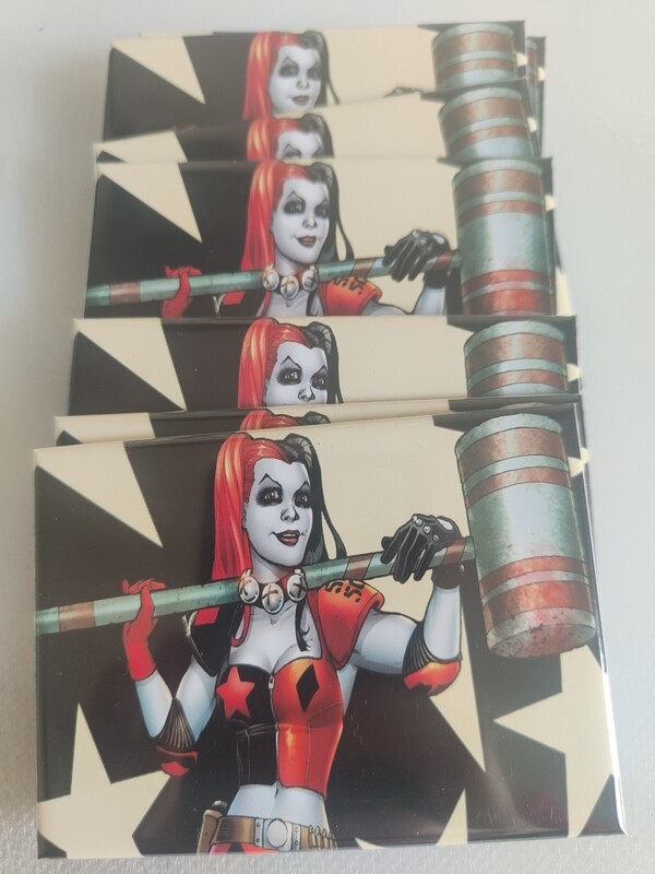 4 Magneti Harley Quinn Calamite frigo grande rettangolare personalizzabile
