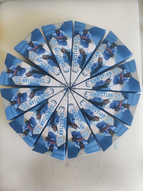 12 scatoline fetta torta scenografica a tema Napoli