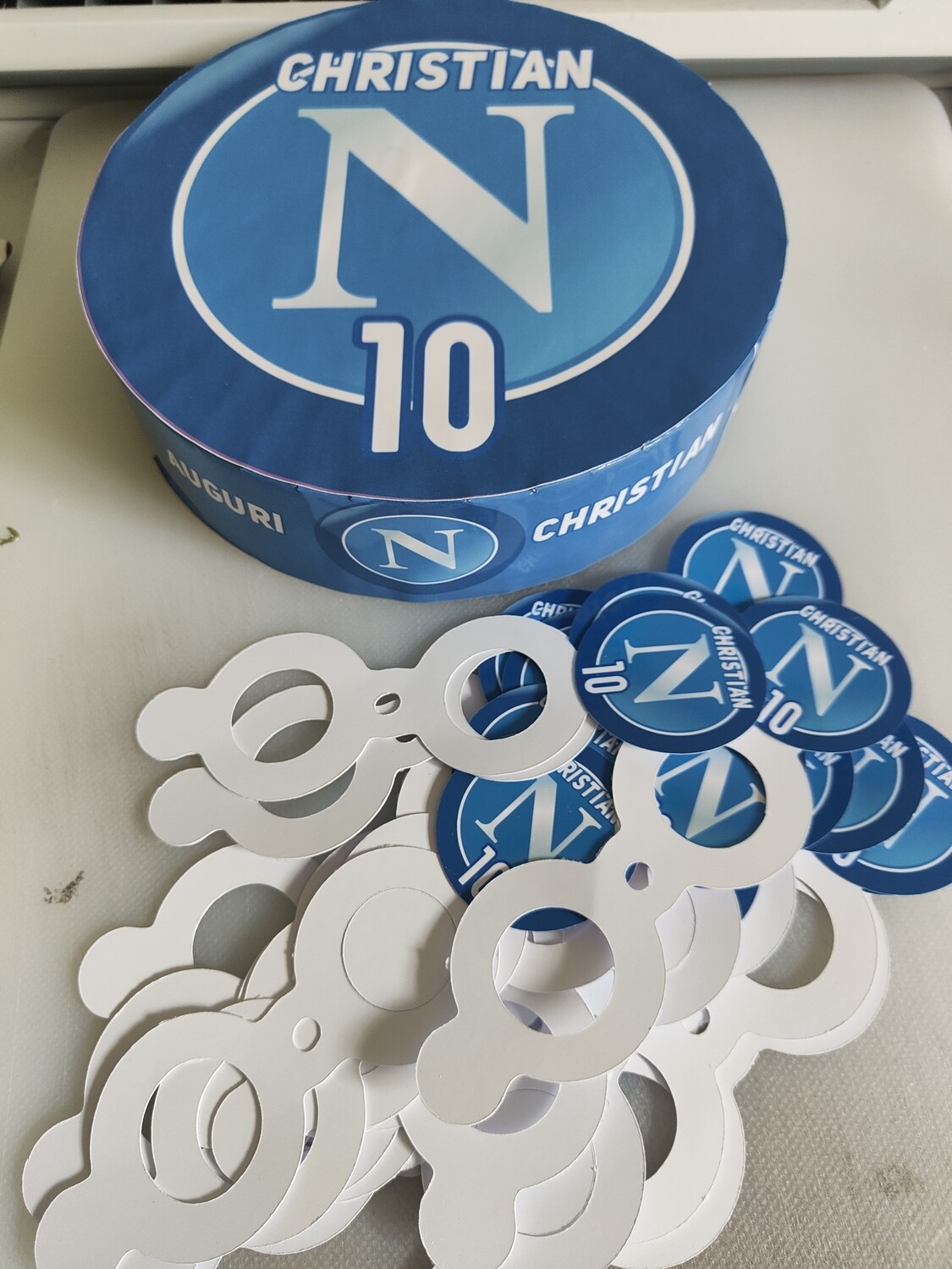 Base polistirolo personalizza torta lecca lecca chupa chups napoli calcio