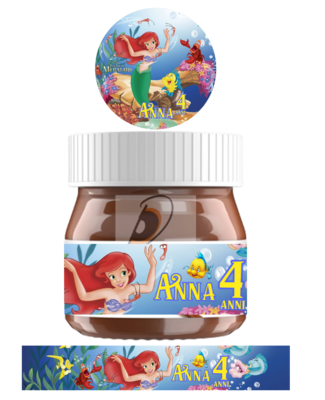 40 etichette adesive nutella vasetto piccolo 25gr personalizzabili