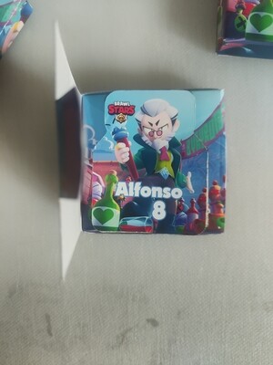 Scatoline e adesivi Nutellina personalizzata festa a tema Brawl Stars