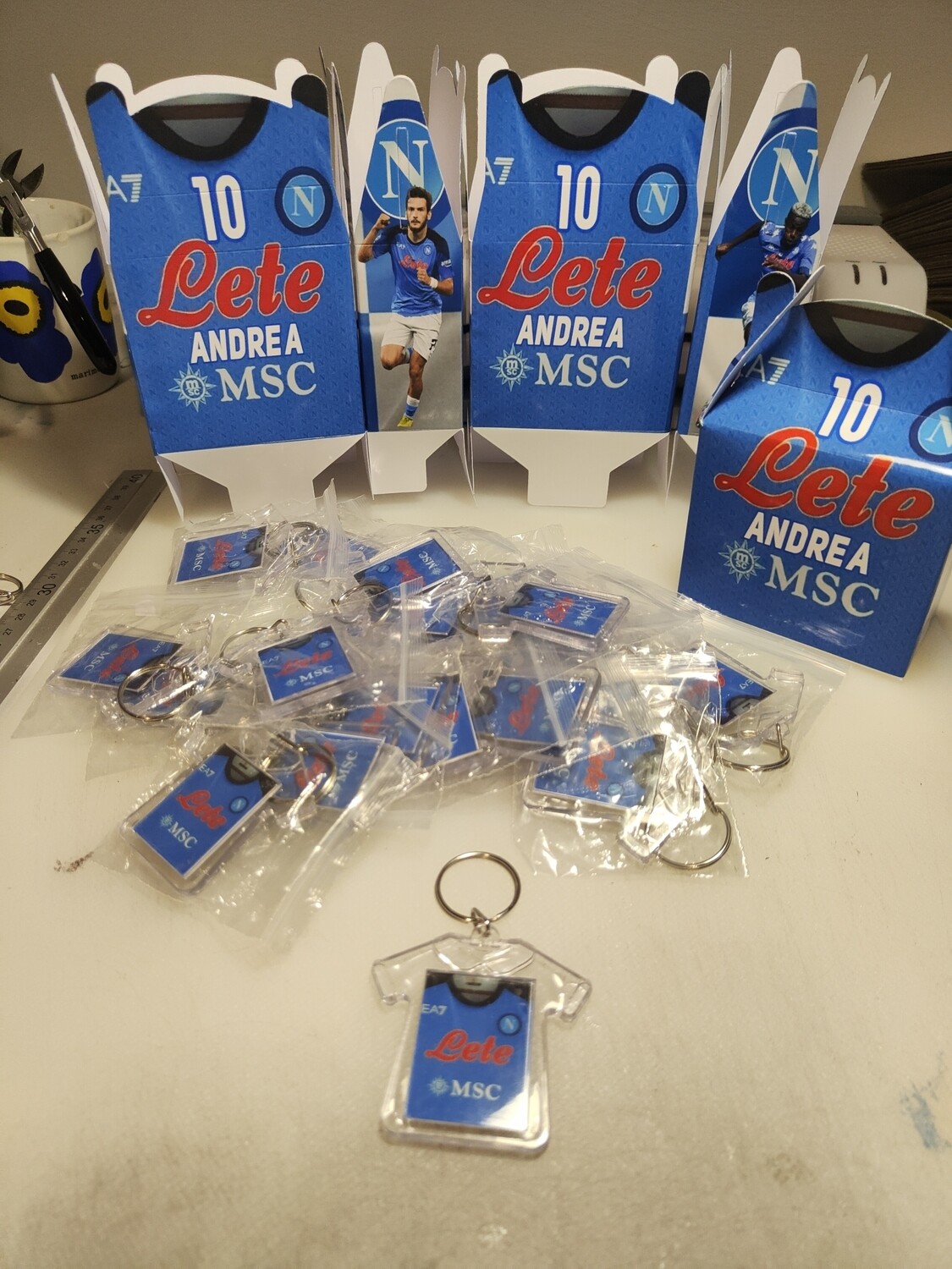 1 Scatolina Napoli calcio personalizzabili Regalo porta Gadgets confetti  Caramelle bomboniere