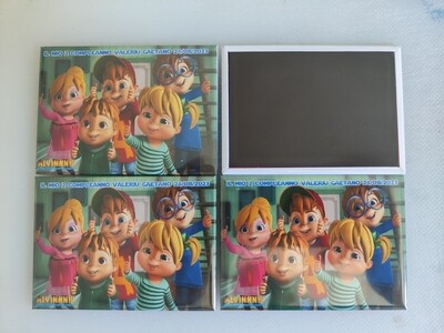 Magneti frigo Alvin gadget ricordino festa personalizzata