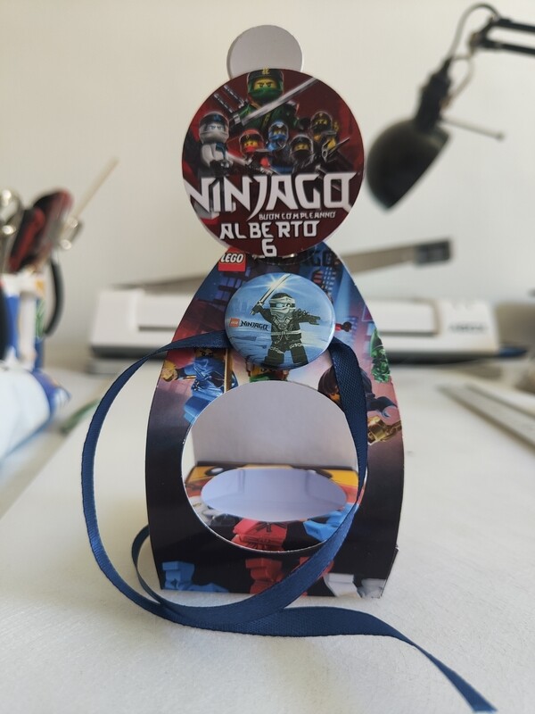 Scatolina Ovetto Kinder sorpresa lego ninjago personalizzato