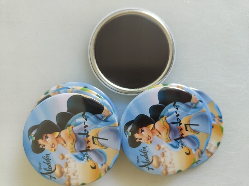 10 Magneti Jasmine Aladdin Calamite frigo tondo 5.8cm personalizzabile