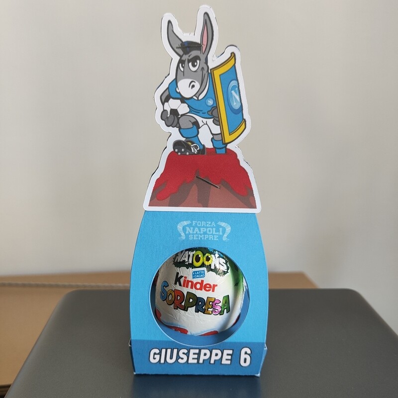 1 Scatolina Ovetto Kinder personalizzabili con nome gadget regalino fine festa