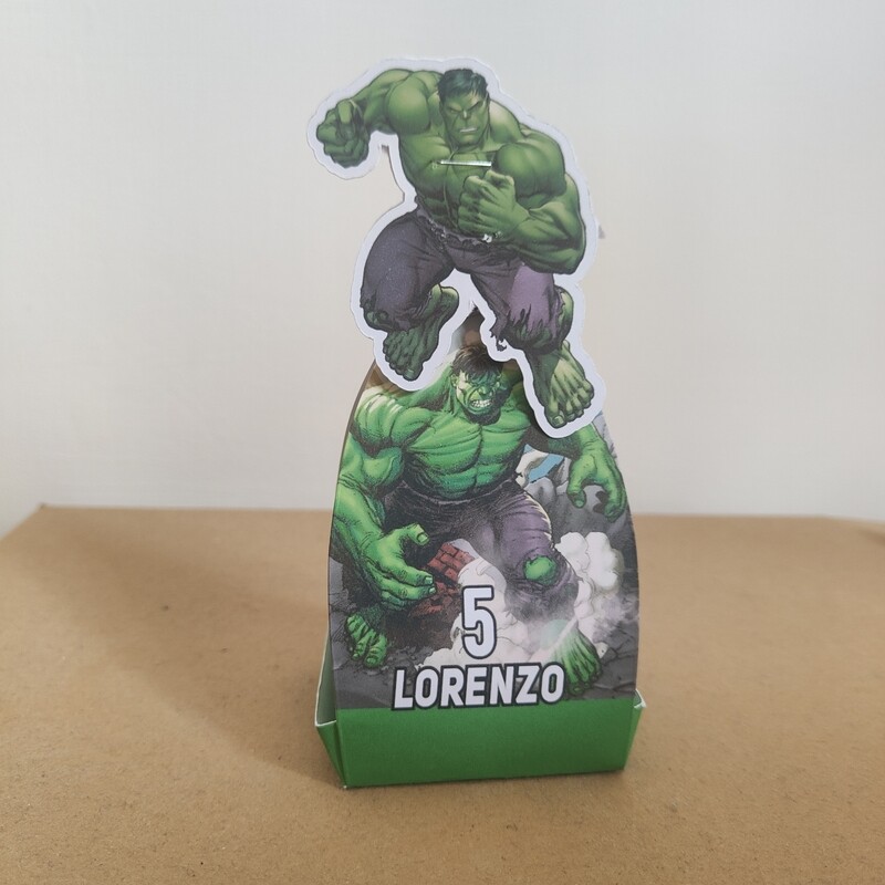 Scatolina Ovetto Kinder sorpresa Hulk personalizzato