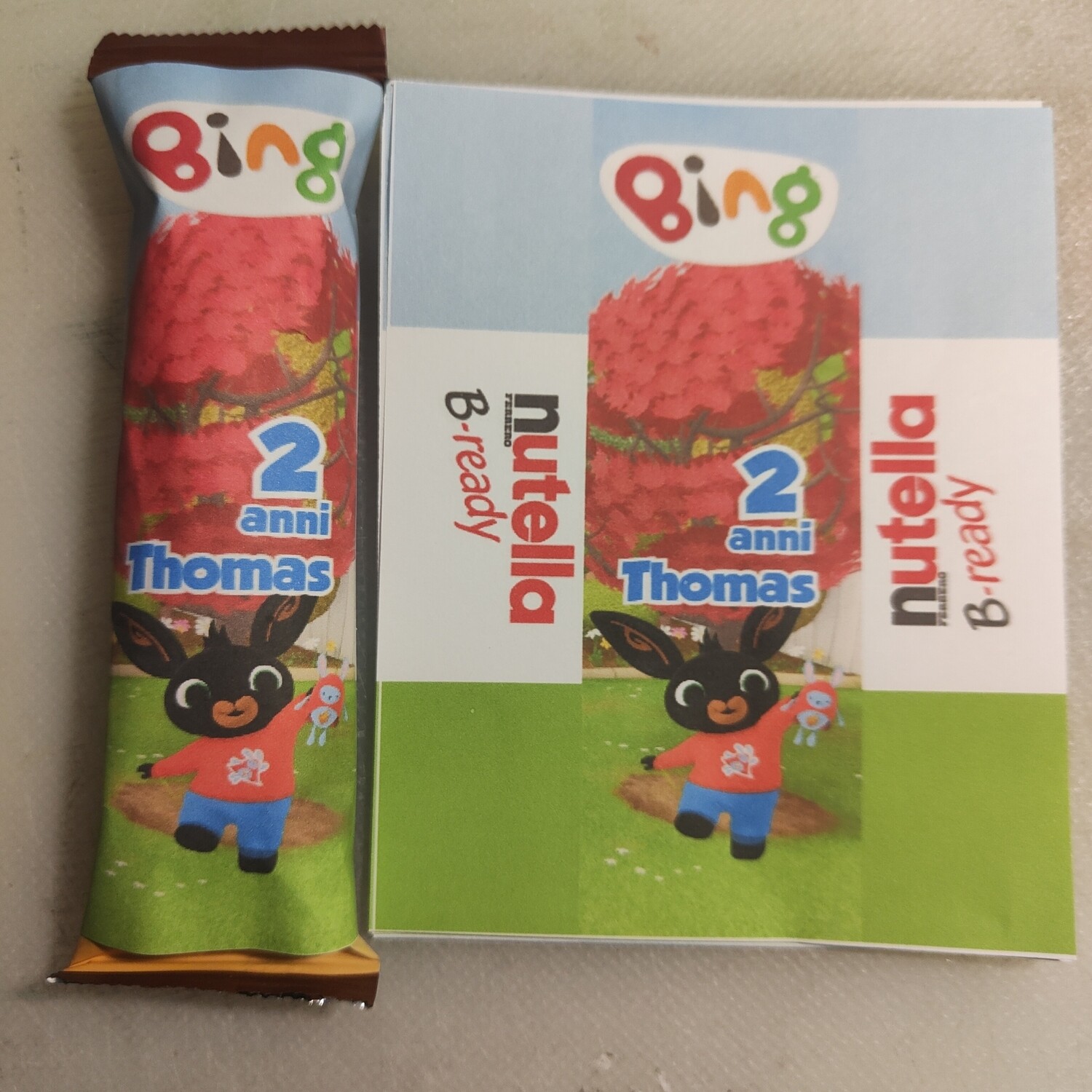 nutella bi ready incarto Bing personalizzato regalini fine addobbi decorazione festa compleanno a t…