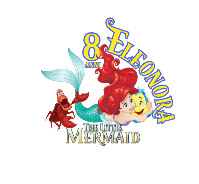 Etichette adesivi Ariel la Sirenetta personalizza compleanno
