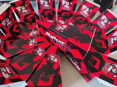 12 scatoline harley quinn fette di torta scenografica per gadget caramelle bomboniere