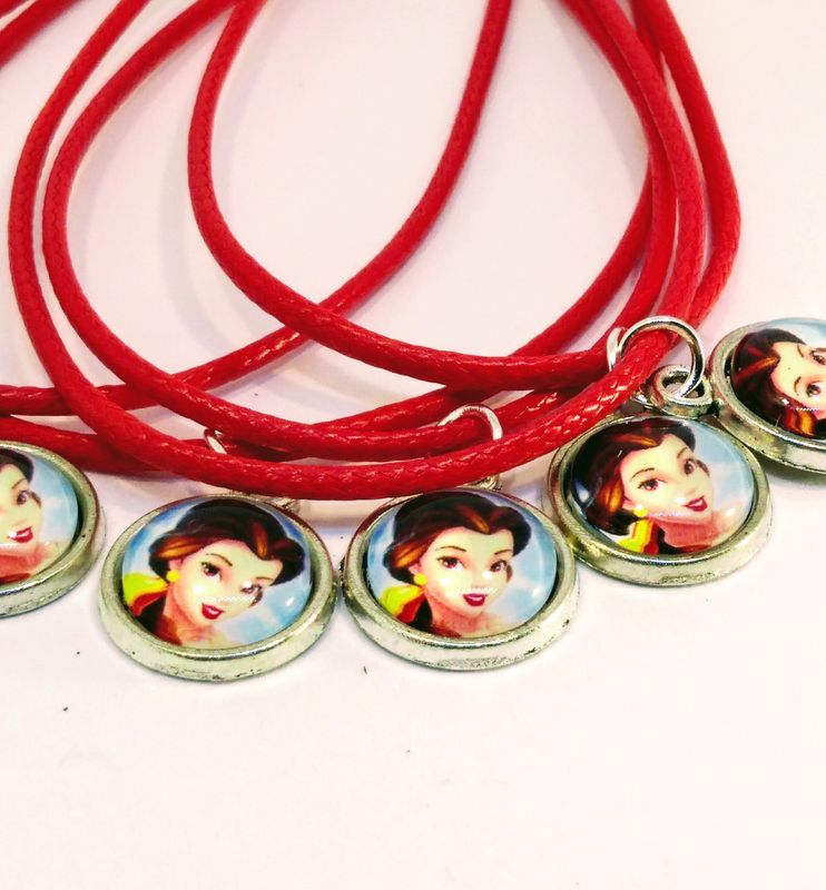 Collanine bella e la bestia ciondolo cabochon personalizzabili