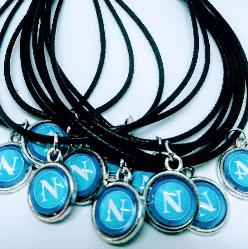 Collane Napoli calcio ciondolo cabochon personalizzabile