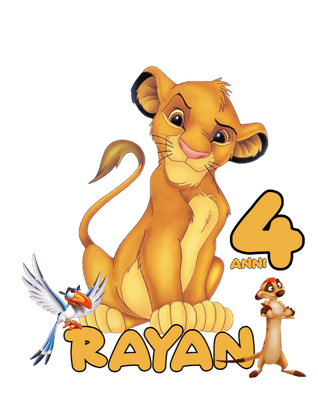 Adesivi sagomati Simba Re Leone personalizzati