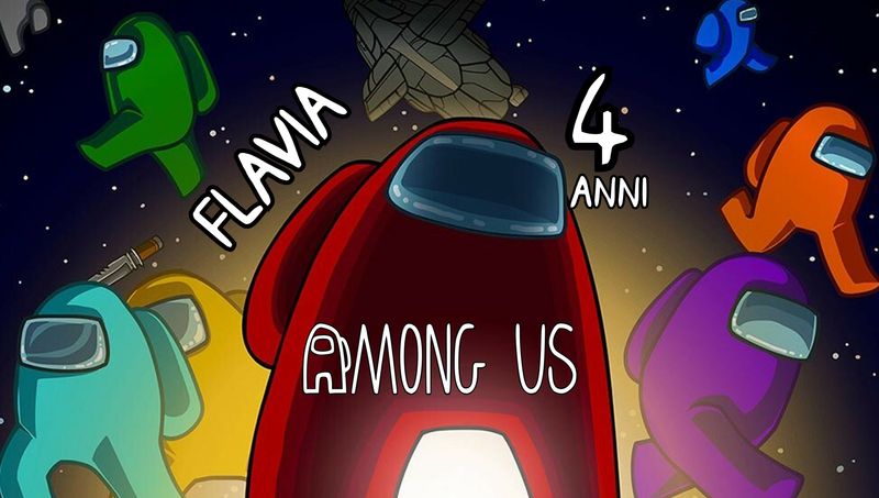 tovaglietta americana colazione personalizzata among us