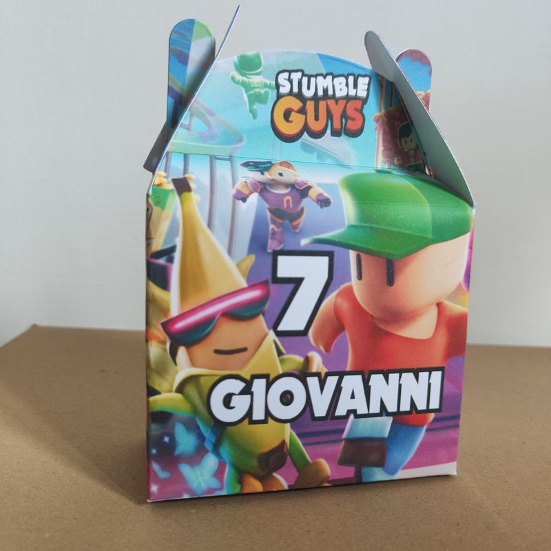 Scatoline Stumble guys personalizzate festa compleanno a tema