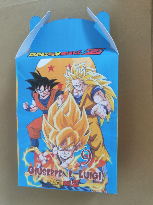 Scatoline Dragon ball personalizza porta regali fine festa