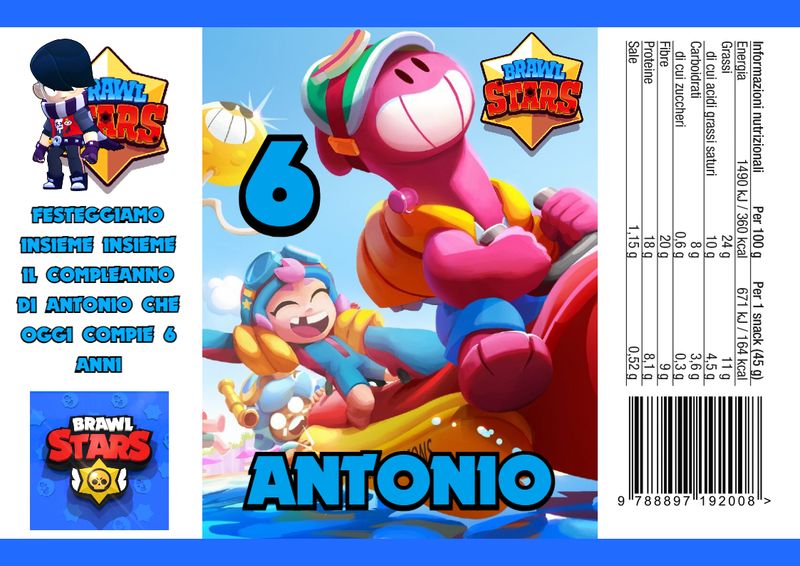 buste incarti sacchetti patatina piccole personalizzate BRAWL stars