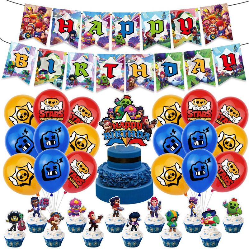 kit festa compleanno brawl stars addobbi decorazioni scatoline porta confetti gadget regalini fine personalizzati