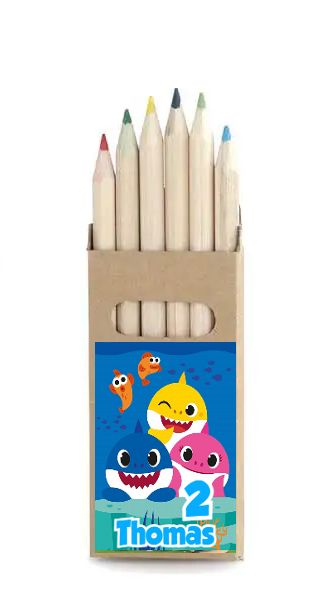 adesivo set matite colorate personalizza con nome gadget regalini fine festa compleanno a tema baby…