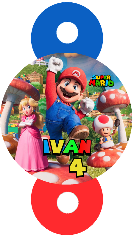 cannuccia personalizzata super mario bros addobbi festa compleanno