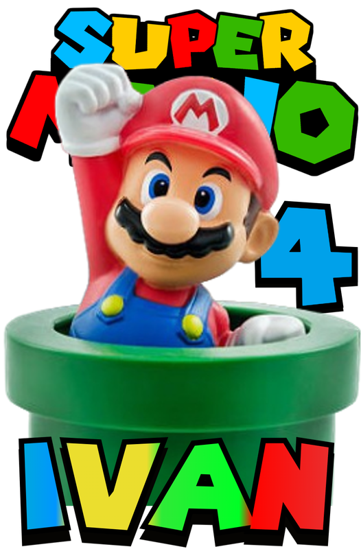 adesivi sagomati Super Mario Bros personalizza piatti bicchieri tovaglia festa di compleanno a tema