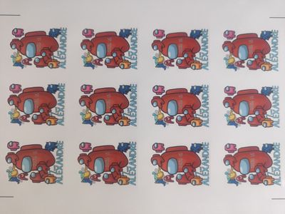 adesivi sagomati personalizzati among us decorazioni compleanno bicchieri scatoline