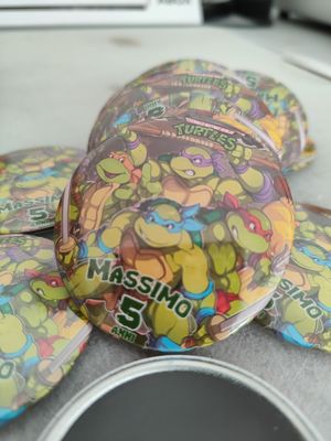 magneti calamita frigo tartarughe ninja turtle personalizzabili regalini fine festa compleanno