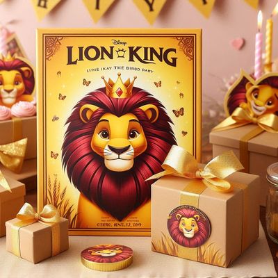 Quadretto Simba Re Leone decora addobbo centro tavola personalizzato