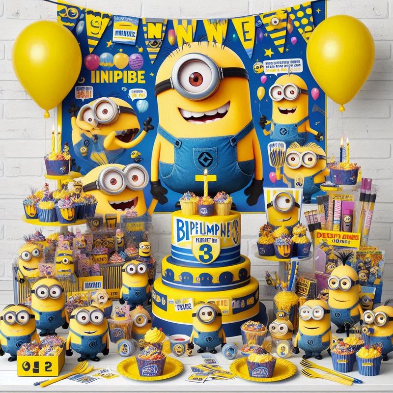 kit festa compleanno Minions addobbi decorazioni scatoline porta confetti gadget regalini fine personalizzati
