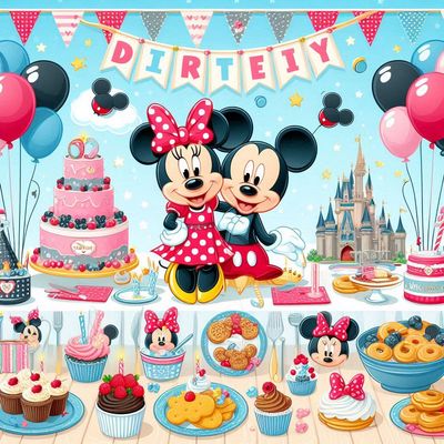 Kit festa Minnie Topolino personalizza piatti bicchieri tovaglia