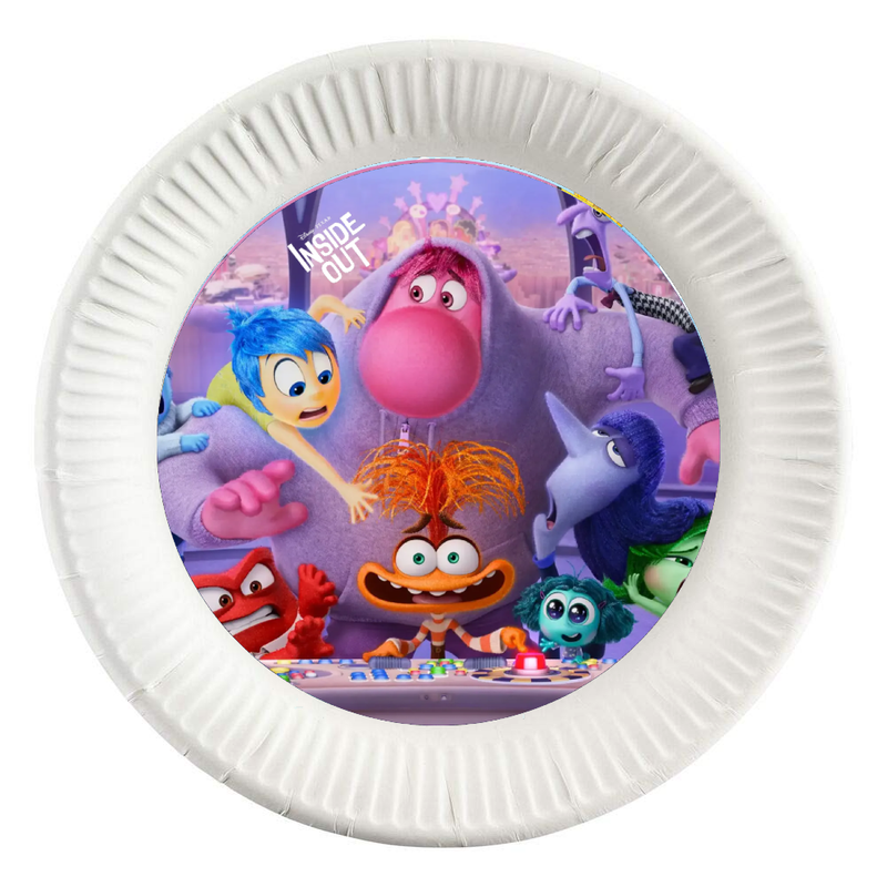 dischi tondi inserire nei piatti personalizzati kit festa compleanno addobbi decorazioni inside out