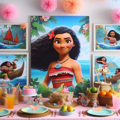 Quadro stampa oceania vaiana decora addobbo centro tavola personalizzato