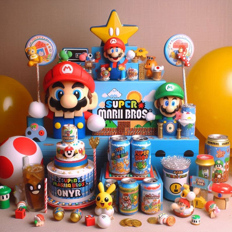 gadget regalini fine festa compleanno personalizzato super mario bros
