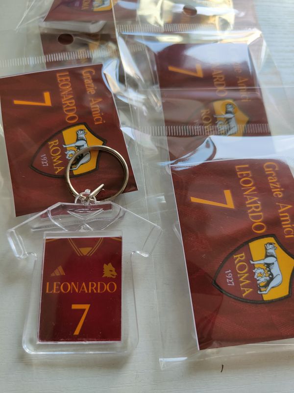Portachiavi Maglia Calcio as roma Personalizza gadget Compleanno
