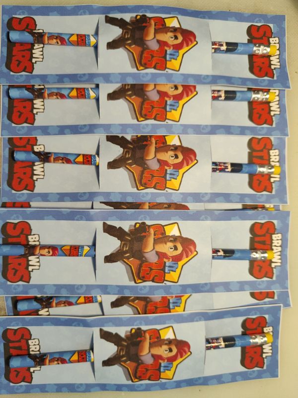 Matite segnaposto personalizzate con nome regali fine festa brawl stars