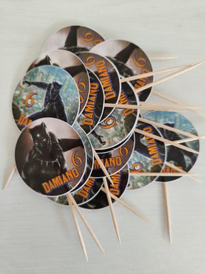 Bandierine Black Panther personalizza torte panini tramezzini