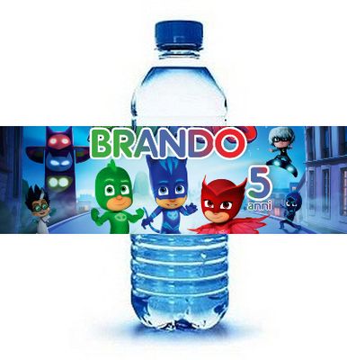 etichette adesive bottiglia acqua compleanno personalizzato